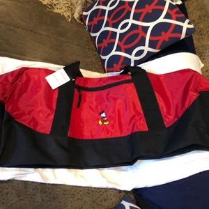 NWT Red and black Mickey Mouse large duffel bag